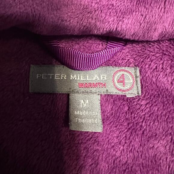 Peter Millar Full Zip Performance Vest Women's Size Medium Purple Faux Fur Golf - Picture 5 of 8